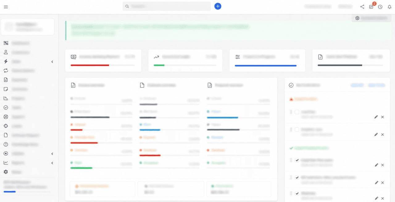 CRM Dashboard Interface