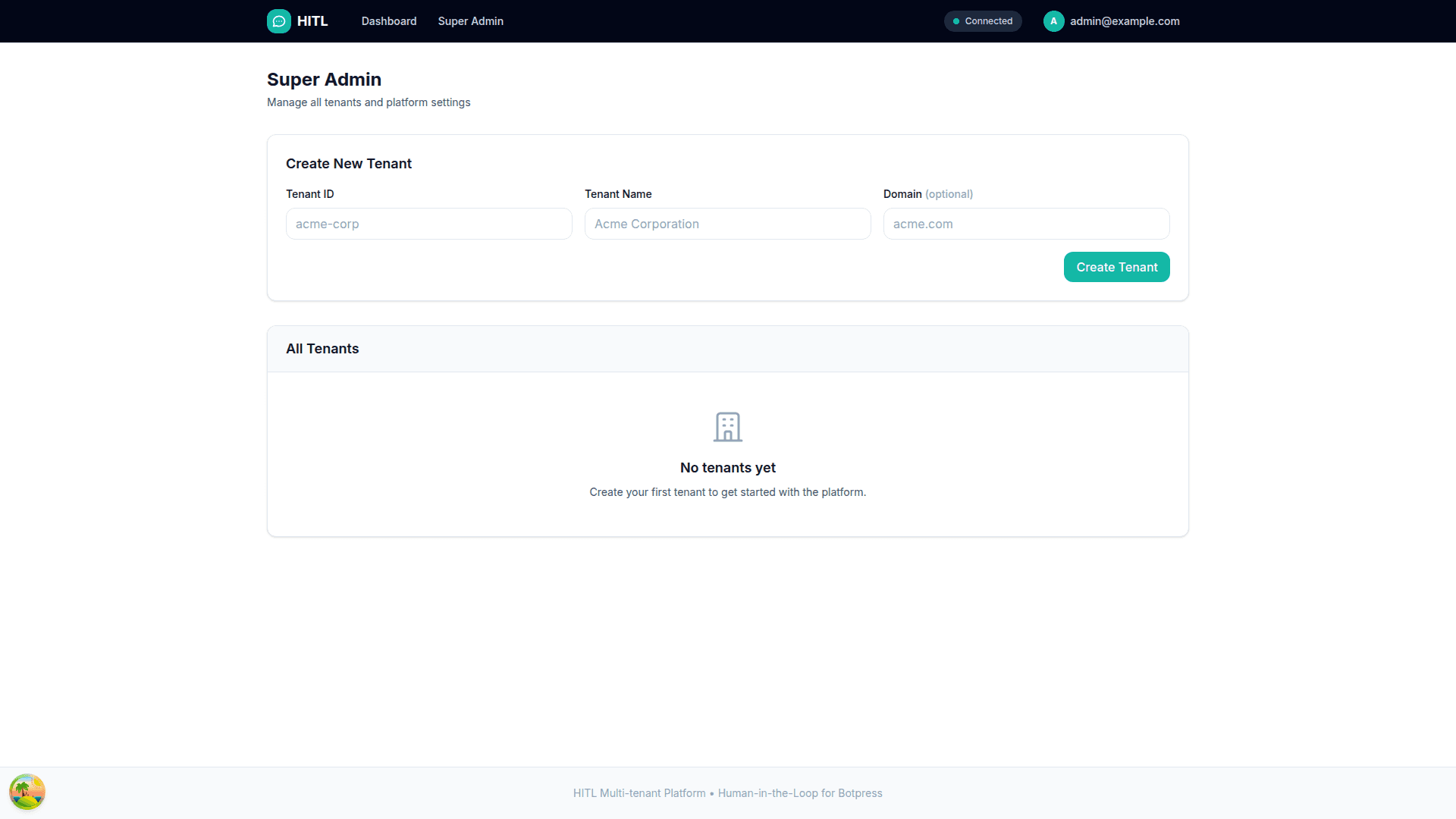 Superadmin Page