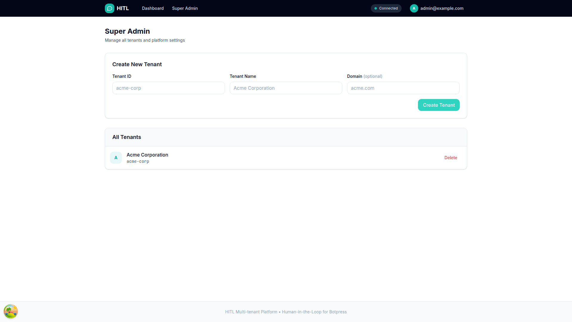 Superadmin With Tenant